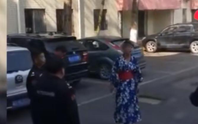 穿和服采樱花,湖南南华大学一女子被保安赶 - 