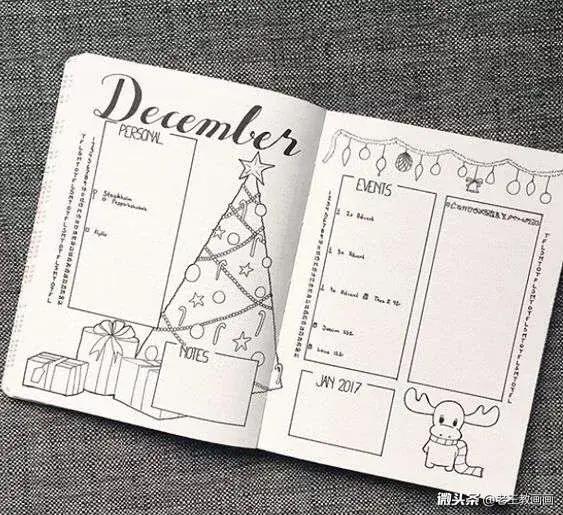 分享9个手帐模版,总有一个你能用的着#绘 - 今